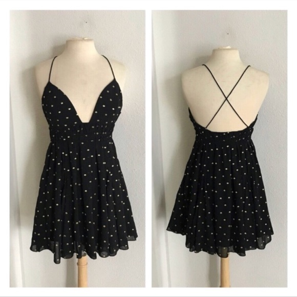 lurex dot mini dress